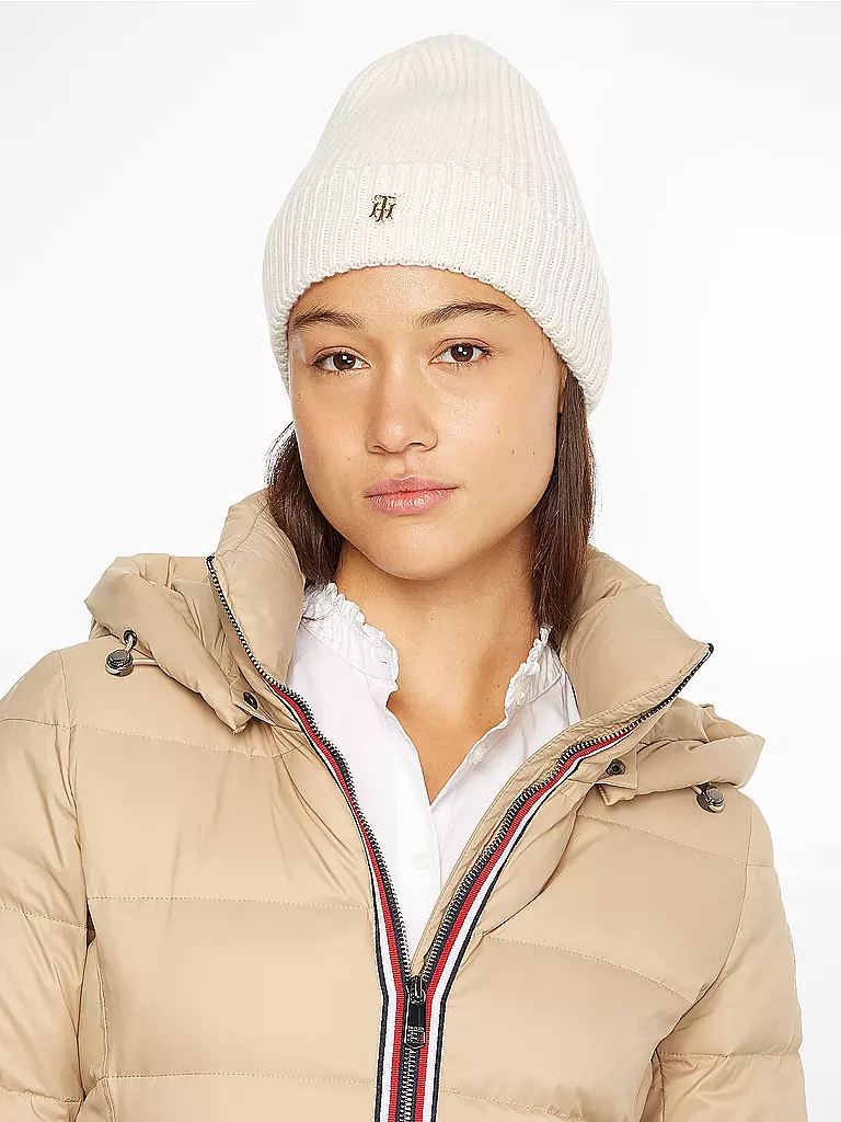 TOMMY HILFIGER | Mütze - Haube LUXE | weiss