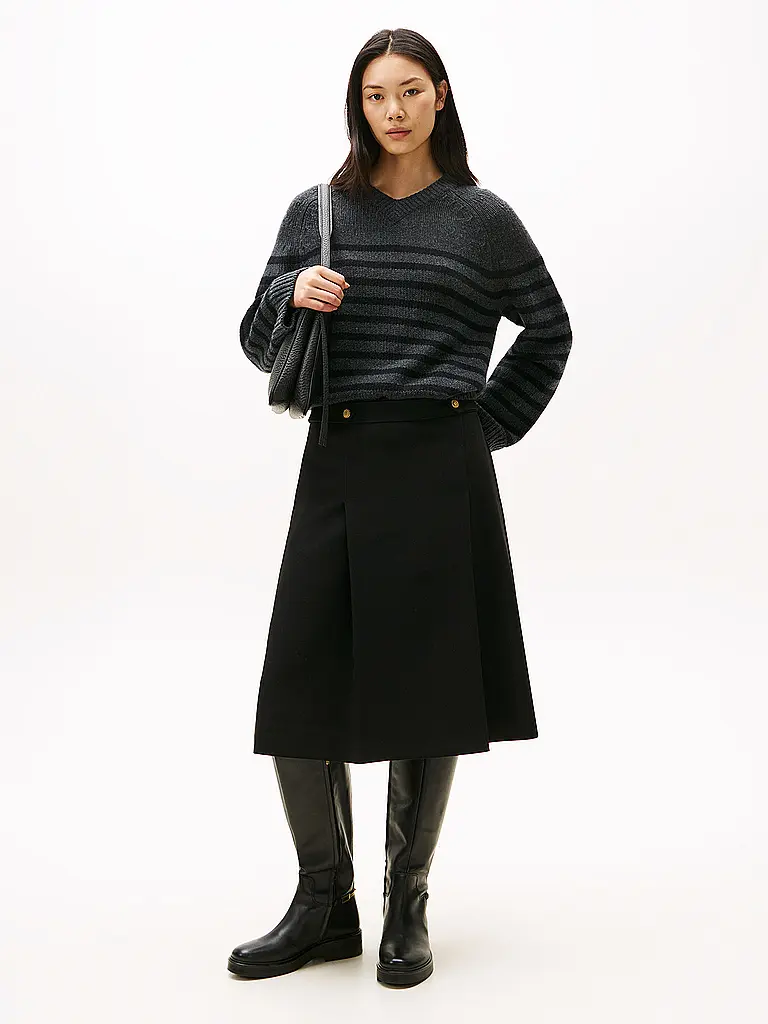 TOMMY HILFIGER | Midirock  | schwarz