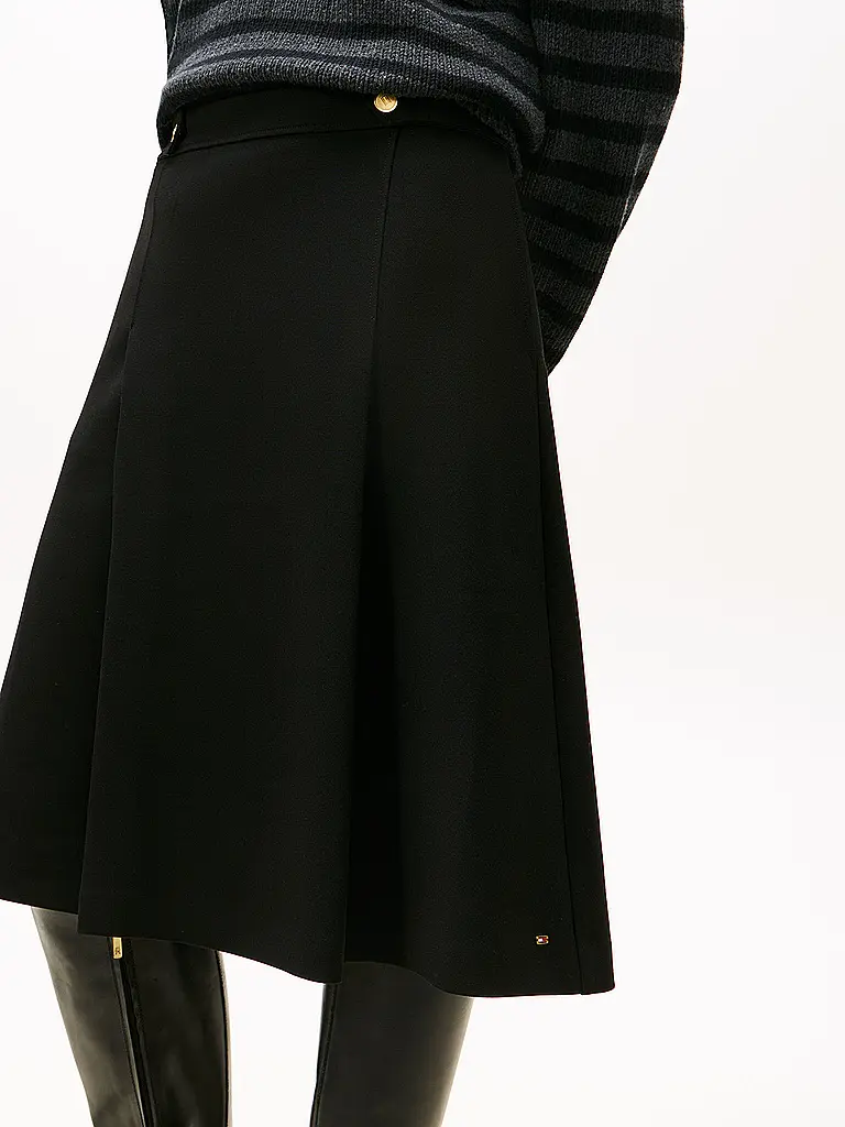 TOMMY HILFIGER | Midirock  | schwarz