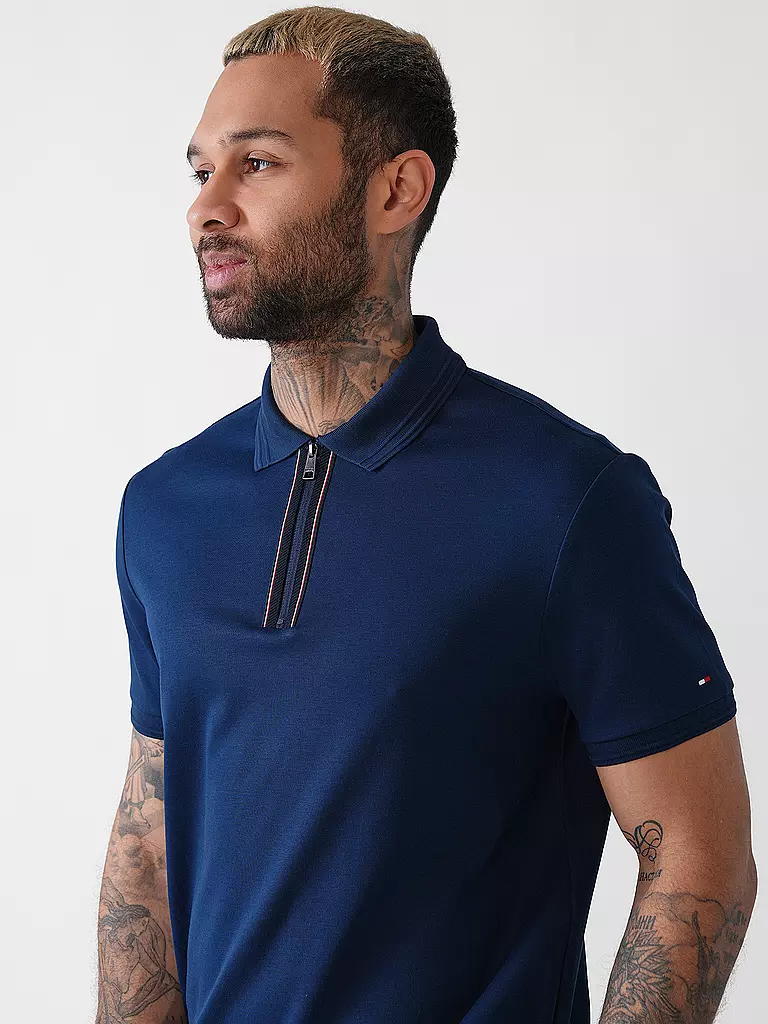 TOMMY HILFIGER | Poloshirt Regular Fit LIQUID COTTON | dunkelblau