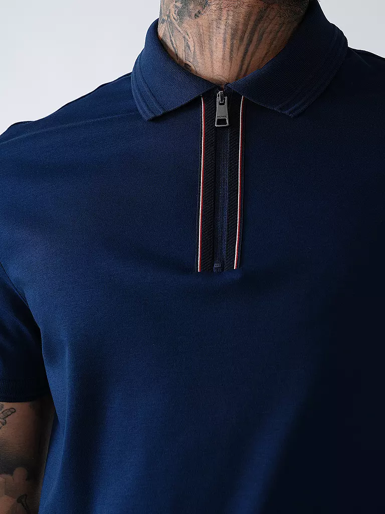 TOMMY HILFIGER | Poloshirt Regular Fit LIQUID COTTON | dunkelblau