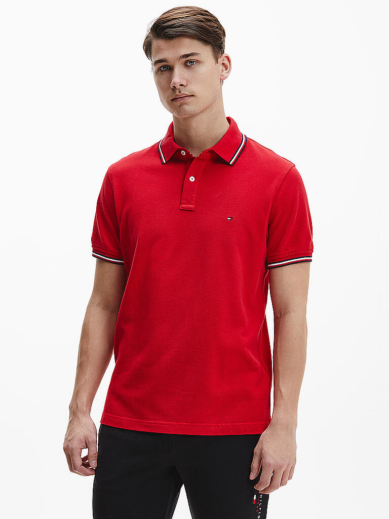 TOMMY HILFIGER | Poloshirt Slim Fit  | rot