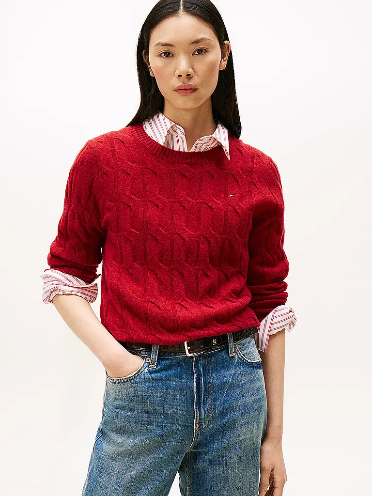 TOMMY HILFIGER | Pullover  | rot