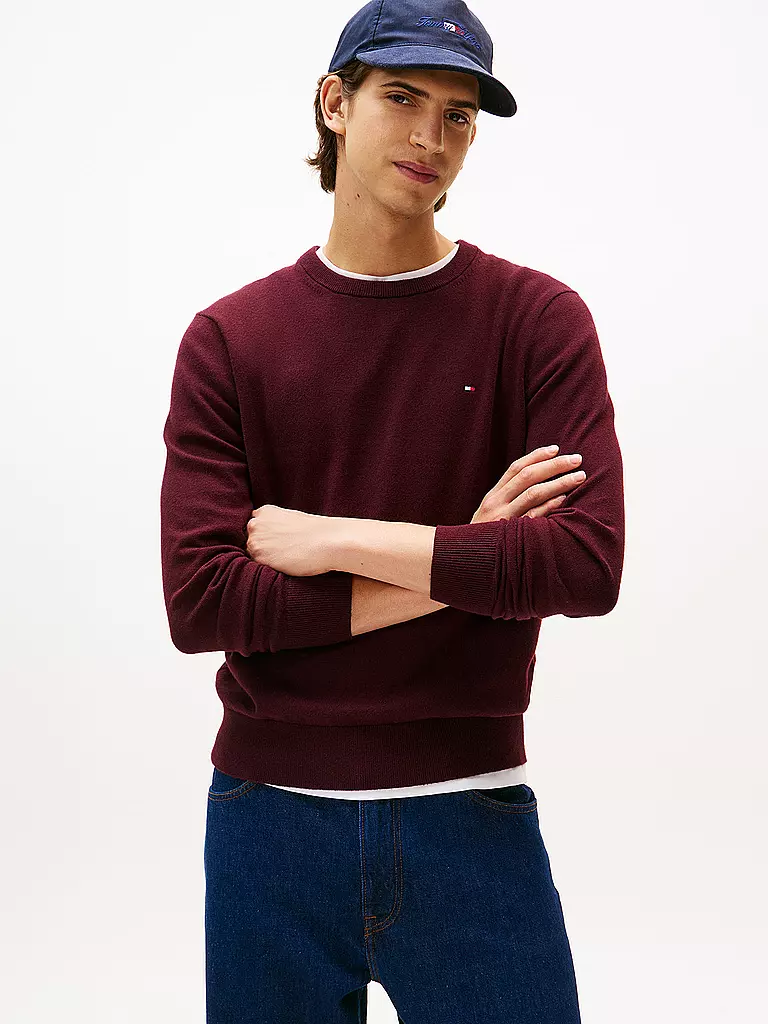 TOMMY HILFIGER | Pullover  | dunkelrot