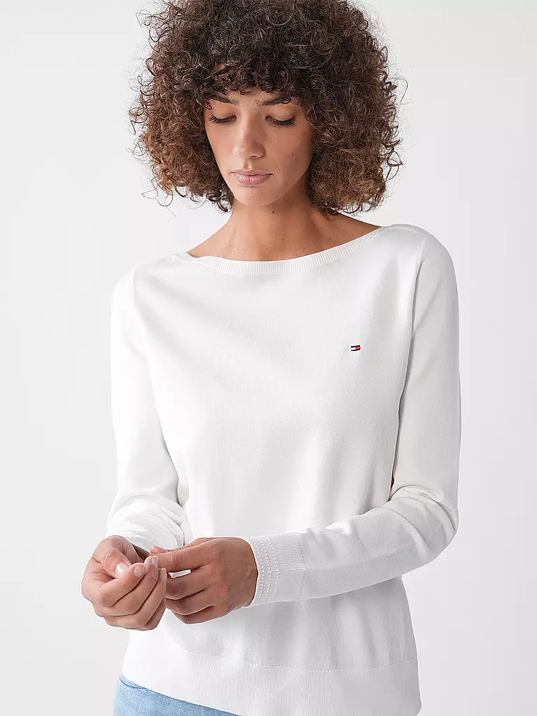 TOMMY HILFIGER | Pullover  | weiss