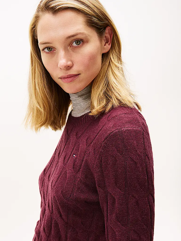 TOMMY HILFIGER | Pullover  | dunkelrot