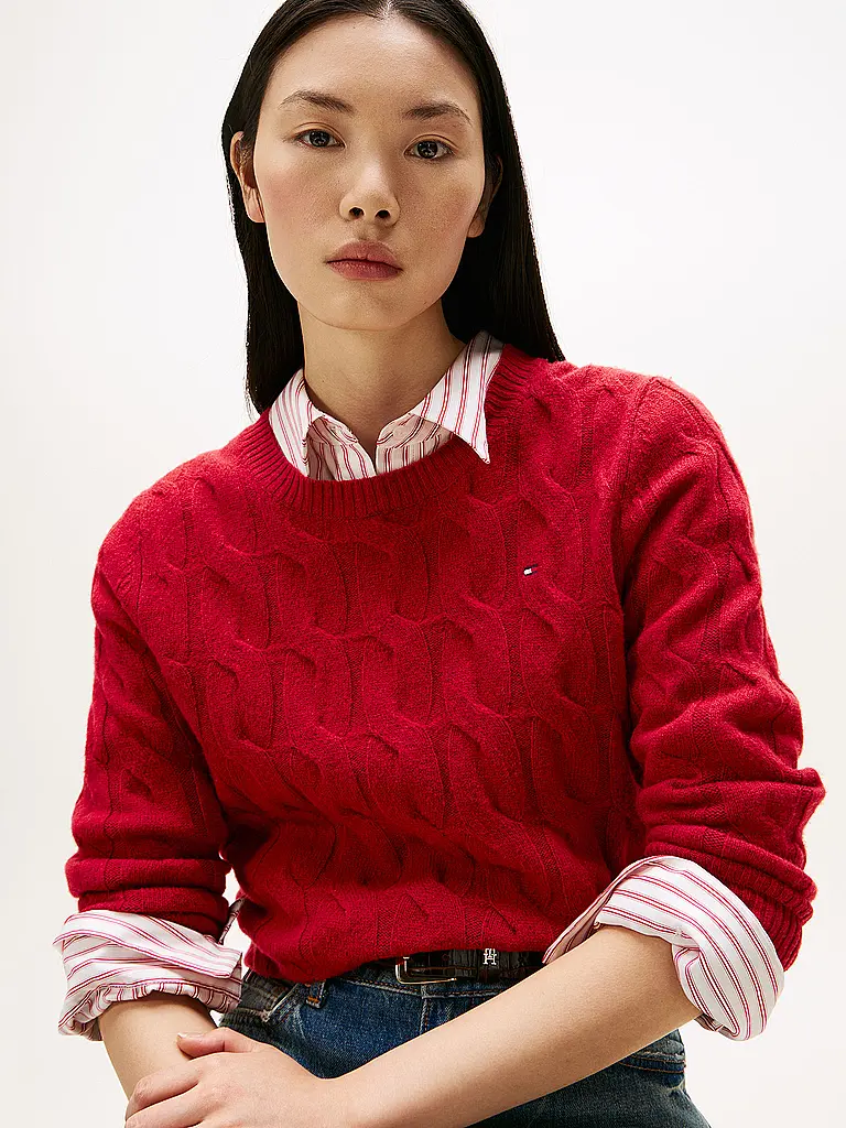TOMMY HILFIGER | Pullover  | rot