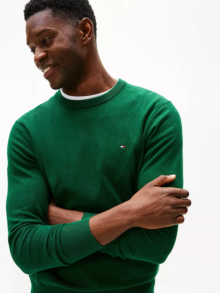 TOMMY HILFIGER | Pullover  | dunkelgrün