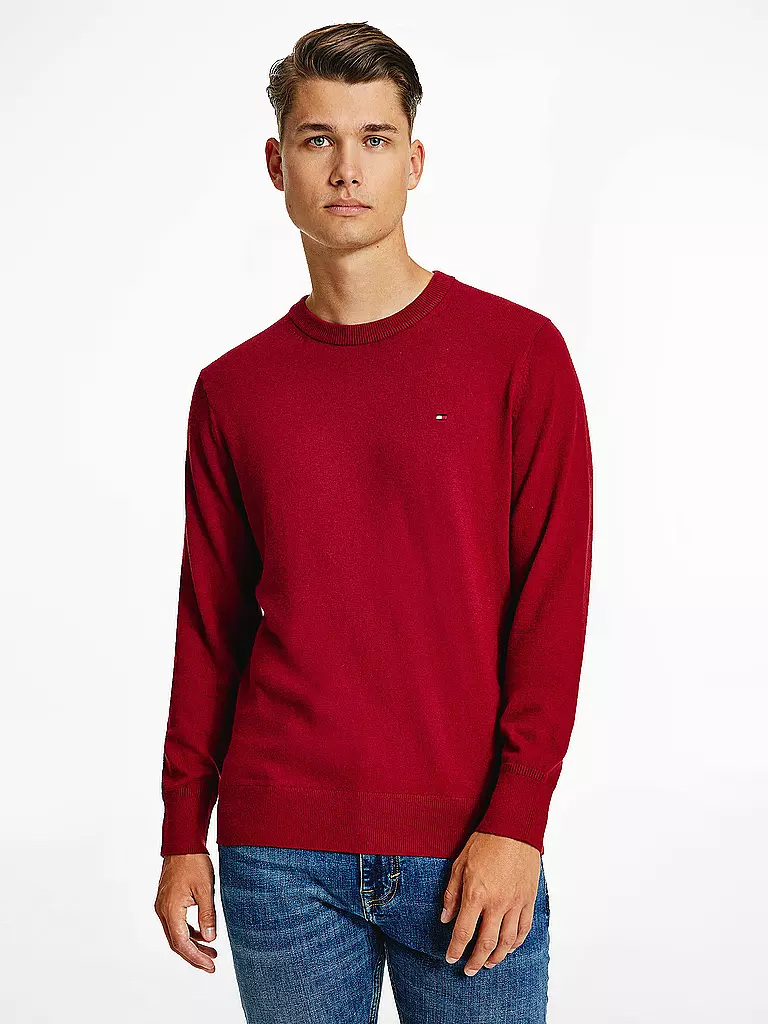 TOMMY HILFIGER | Pullover Cotton Cashmere | rot