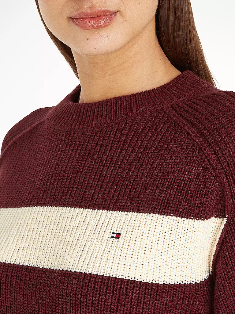 TOMMY HILFIGER | Pullover | dunkelrot