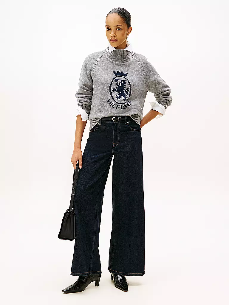 TOMMY HILFIGER | Rollkragenpullover  | hellgrau