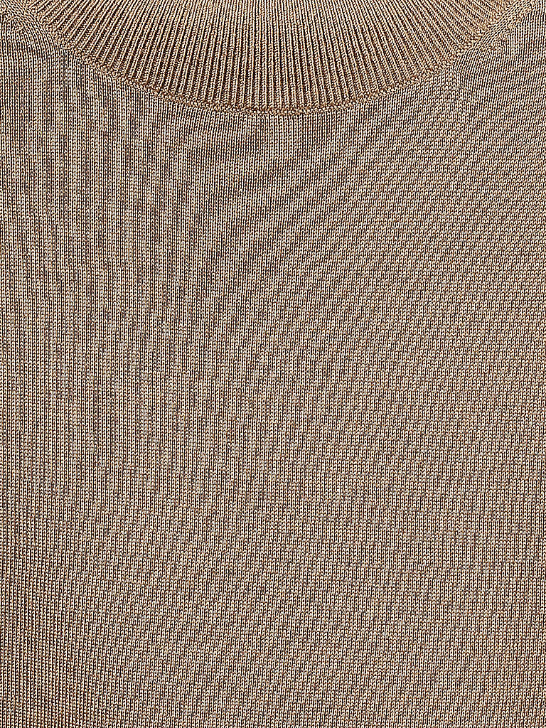 TOMMY HILFIGER | Rollkragenpullover Wool Silk | braun