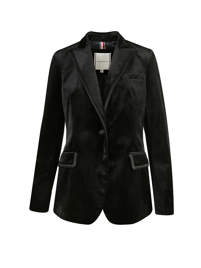 TOMMY HILFIGER | Samt-Blazer "Teresa" | schwarz