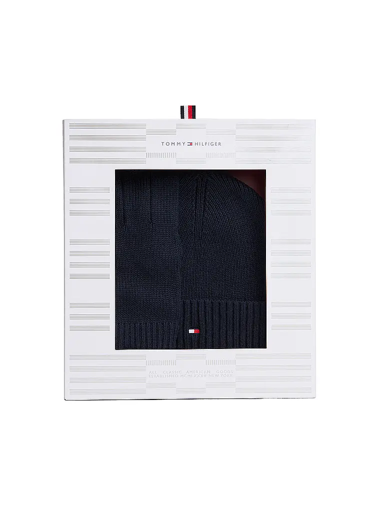 TOMMY HILFIGER | Set 2-teilig Mütze und Handschuhe | blau