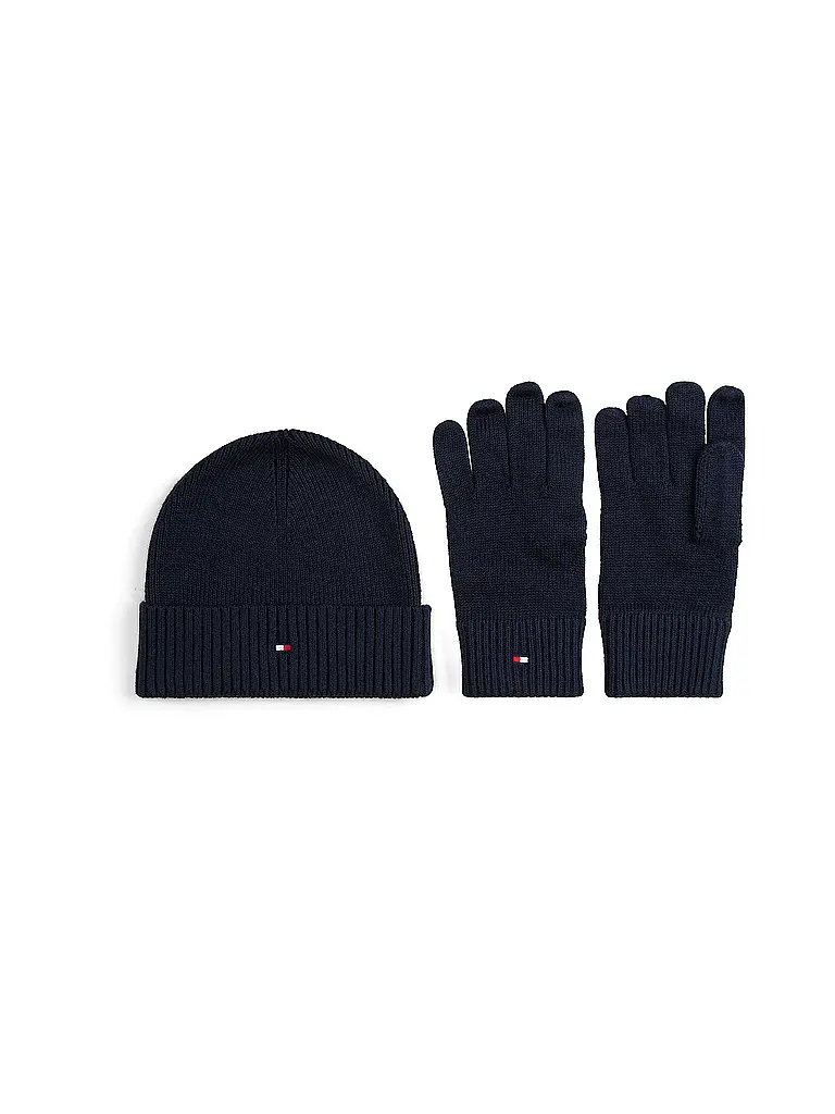 TOMMY HILFIGER | Set 2-teilig Mütze und Handschuhe | blau