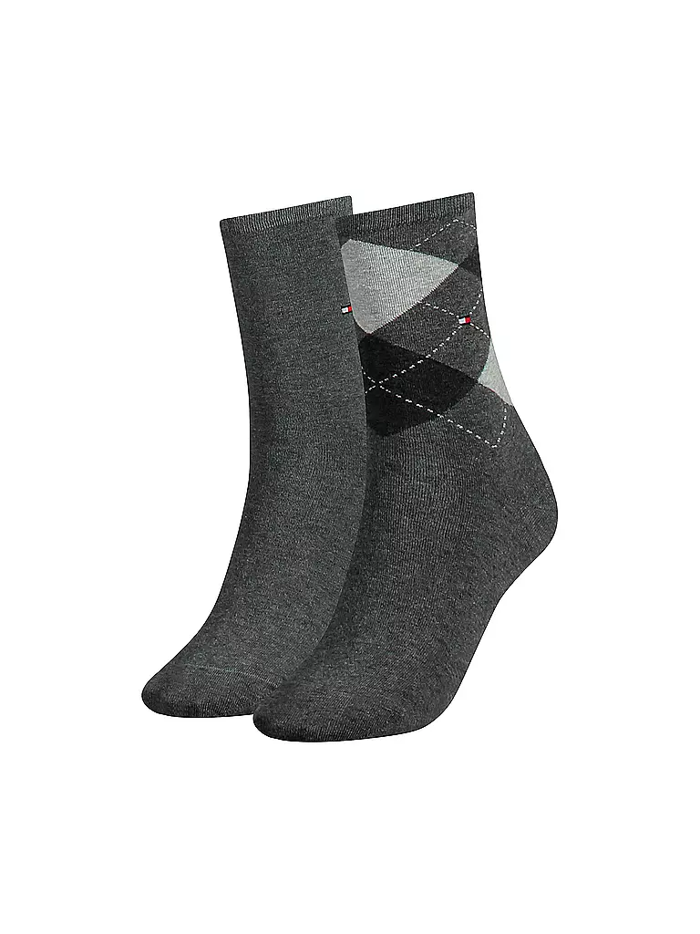 TOMMY HILFIGER | Socken 2-er Pkg. middle grey mel | grau