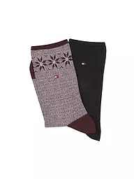 TOMMY HILFIGER | Socken 2er Pkg navy | dunkelrot