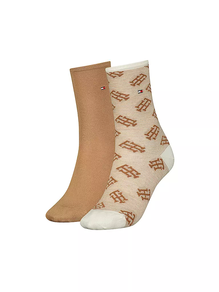 TOMMY HILFIGER | Socken 2er Pkg khaki combo | camel