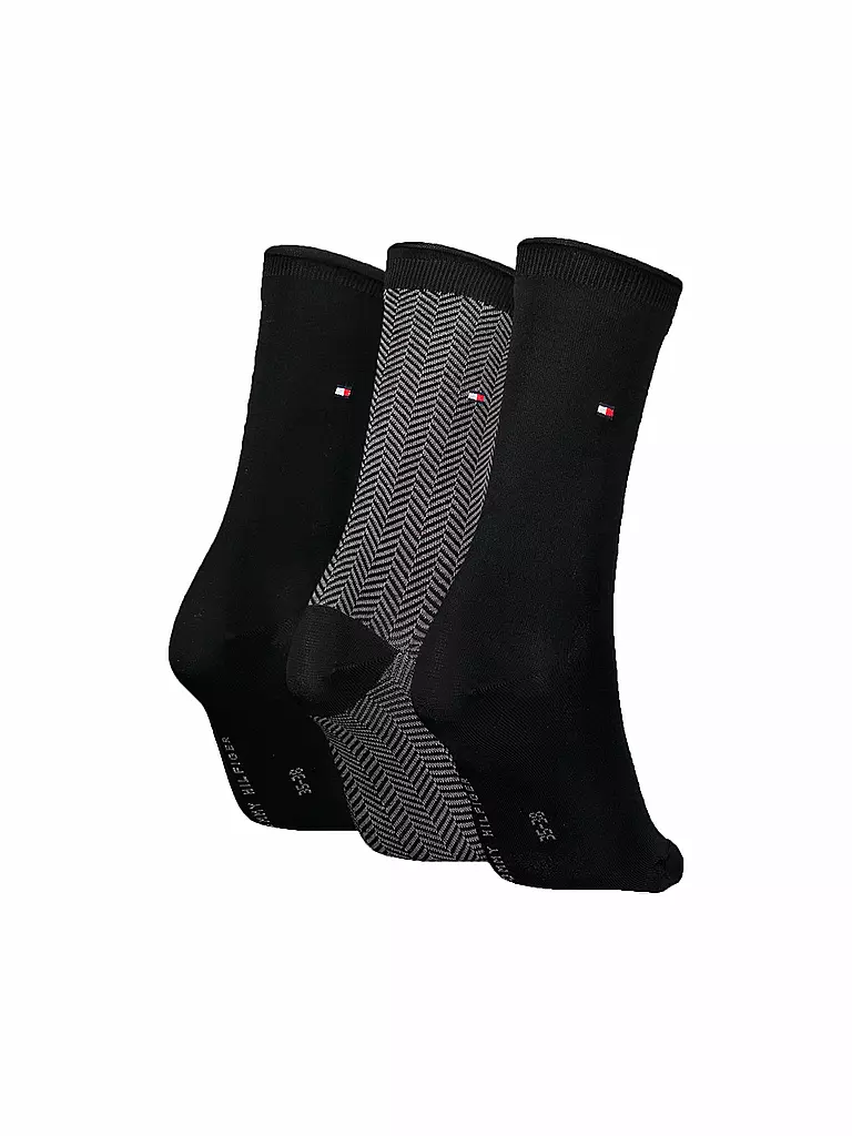 TOMMY HILFIGER | Socken Geschenkbox 3er Pkg black | schwarz