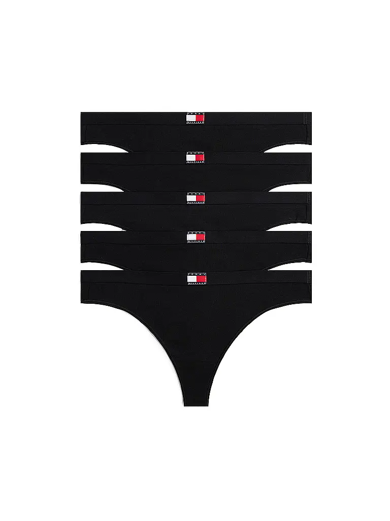 TOMMY HILFIGER | String 5er Pkg. black | schwarz