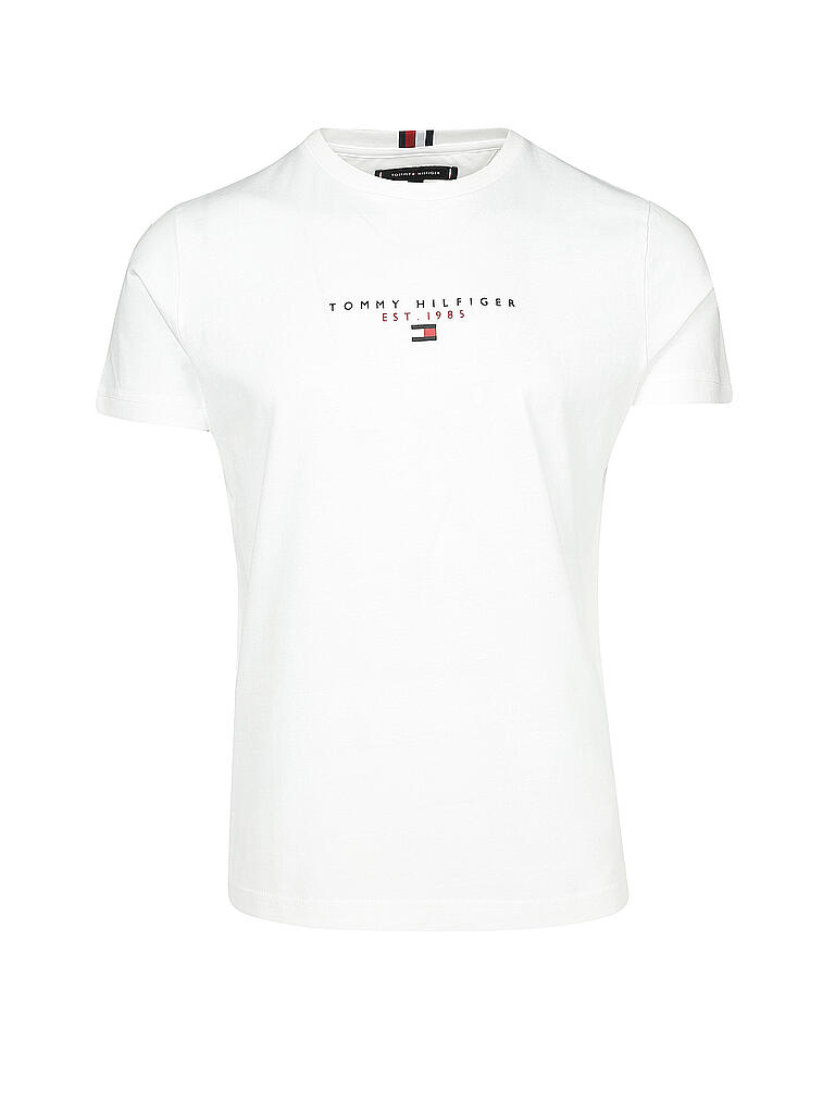 TOMMY HILFIGER T Shirt Essential Center weiß