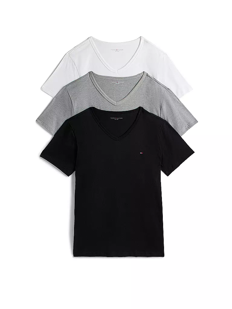 TOMMY HILFIGER | T-Shirt 3er Pkg.  | hellgrau