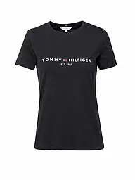 TOMMY HILFIGER | T-Shirt Regular Fit  | schwarz