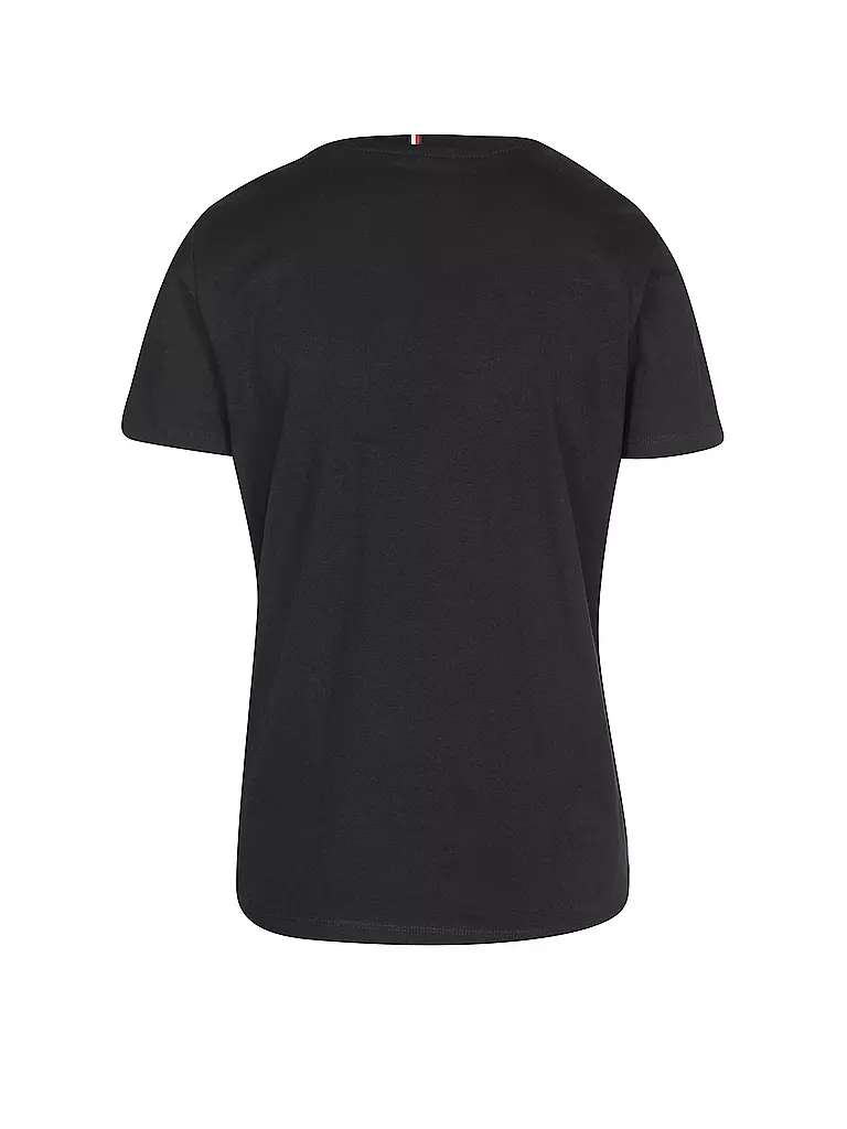 TOMMY HILFIGER | T-Shirt Regular Fit  | schwarz