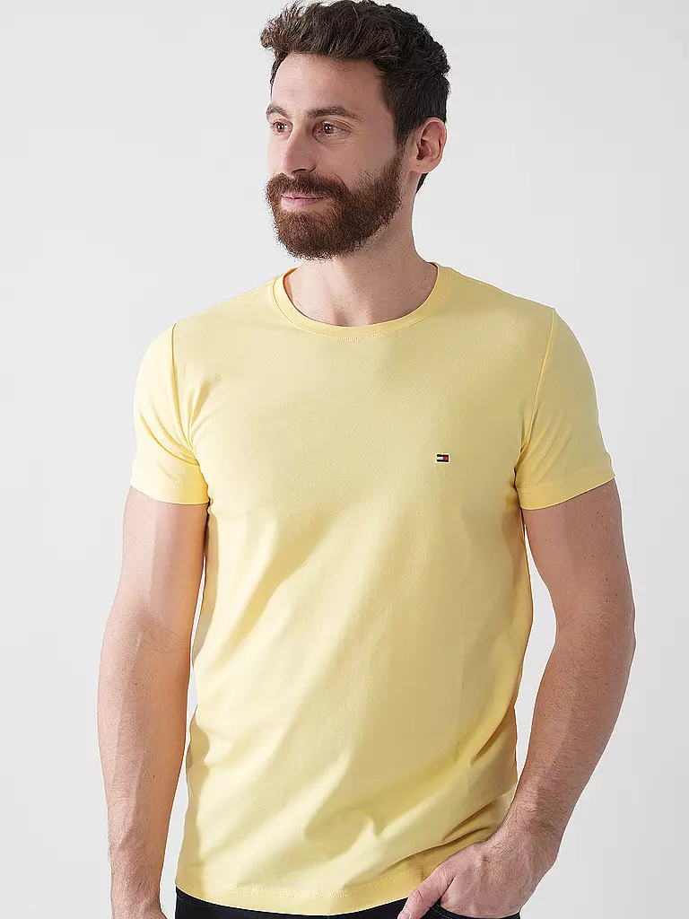 TOMMY HILFIGER | T-Shirt Slim Fit | gelb