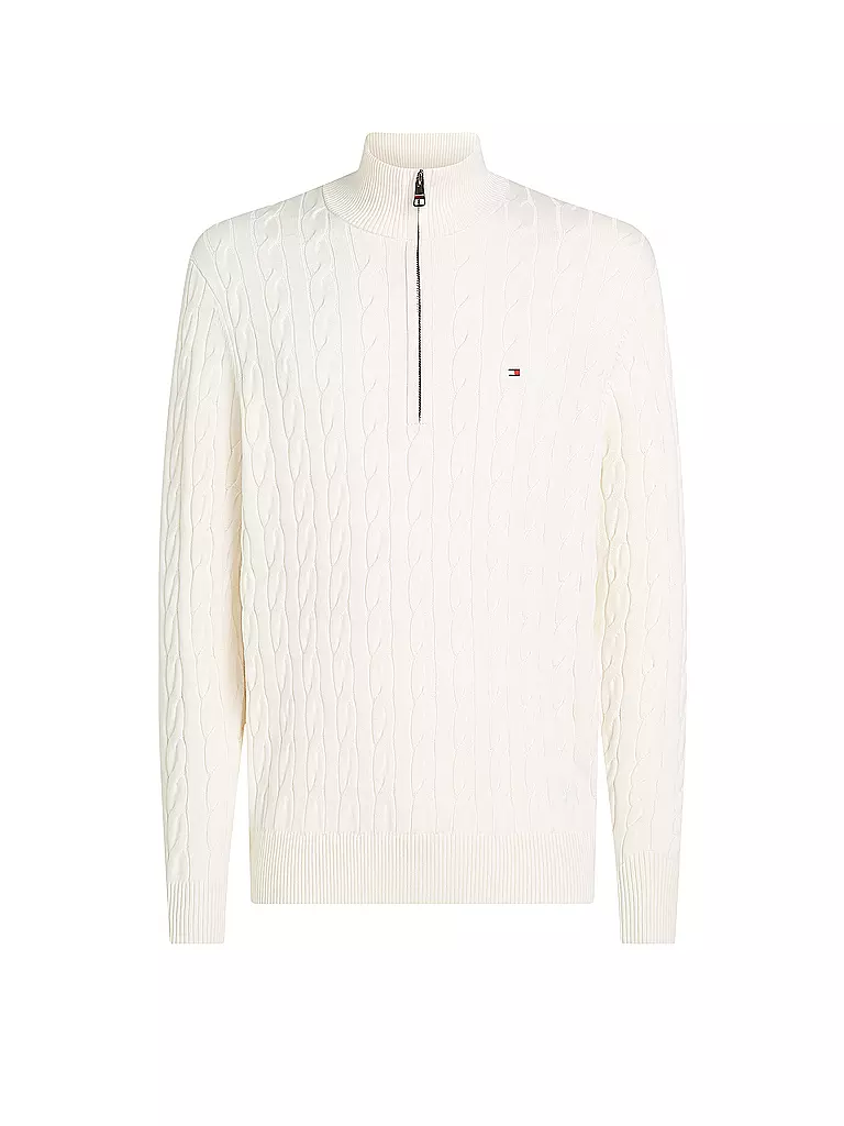 TOMMY HILFIGER | Troyer Pullover  | creme