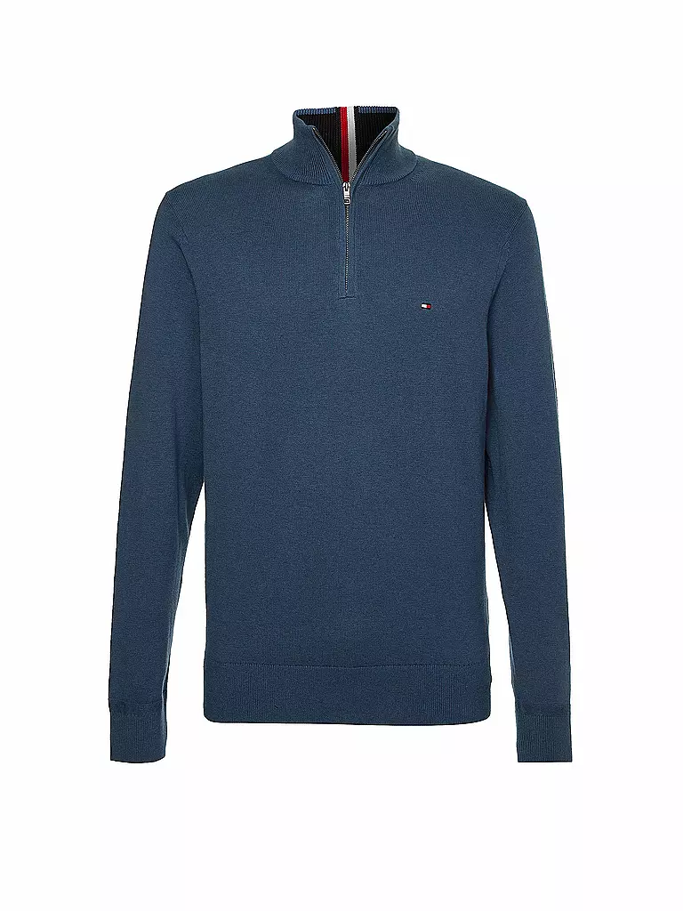 TOMMY HILFIGER | Troyer Pullover | blau