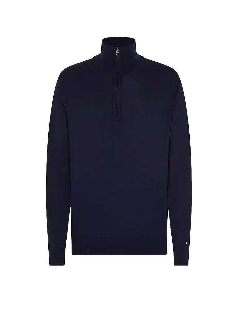 TOMMY HILFIGER | Troyer Pullover | blau