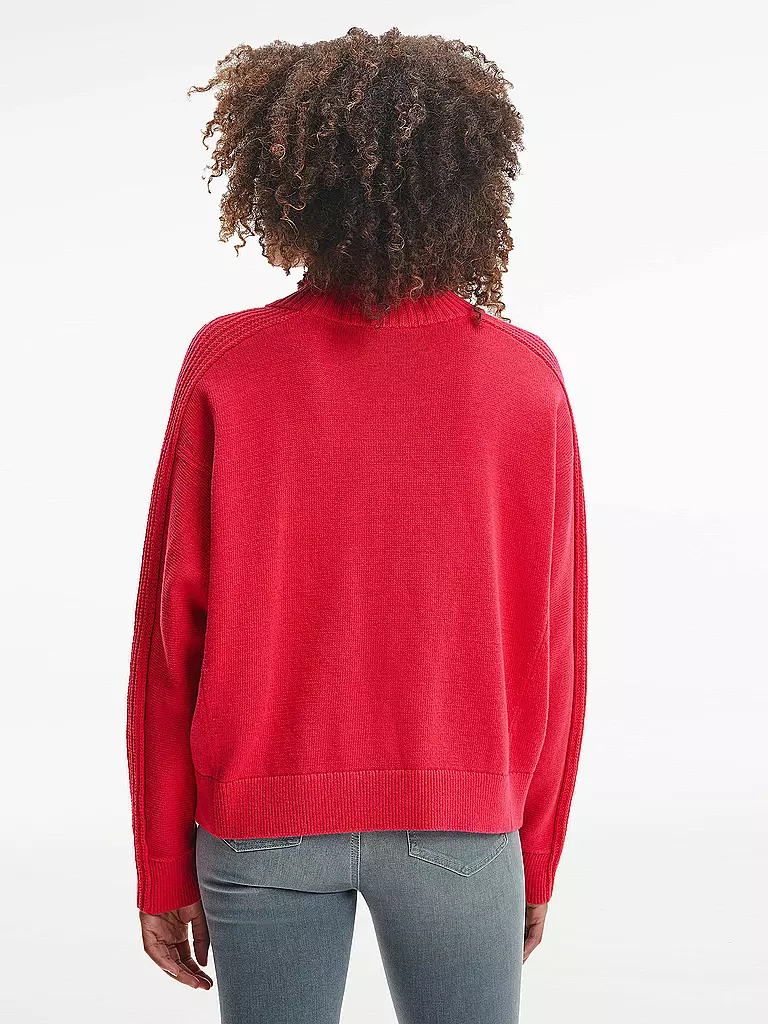 TOMMY HILFIGER | Troyer Pullover | rot