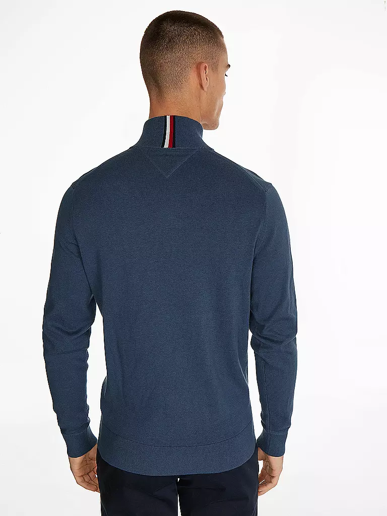 TOMMY HILFIGER | Troyer Pullover | blau