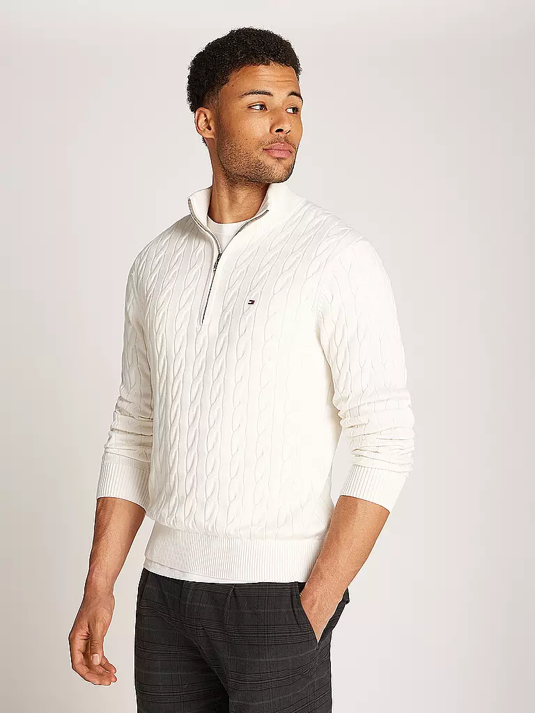 TOMMY HILFIGER | Troyer Pullover | grau