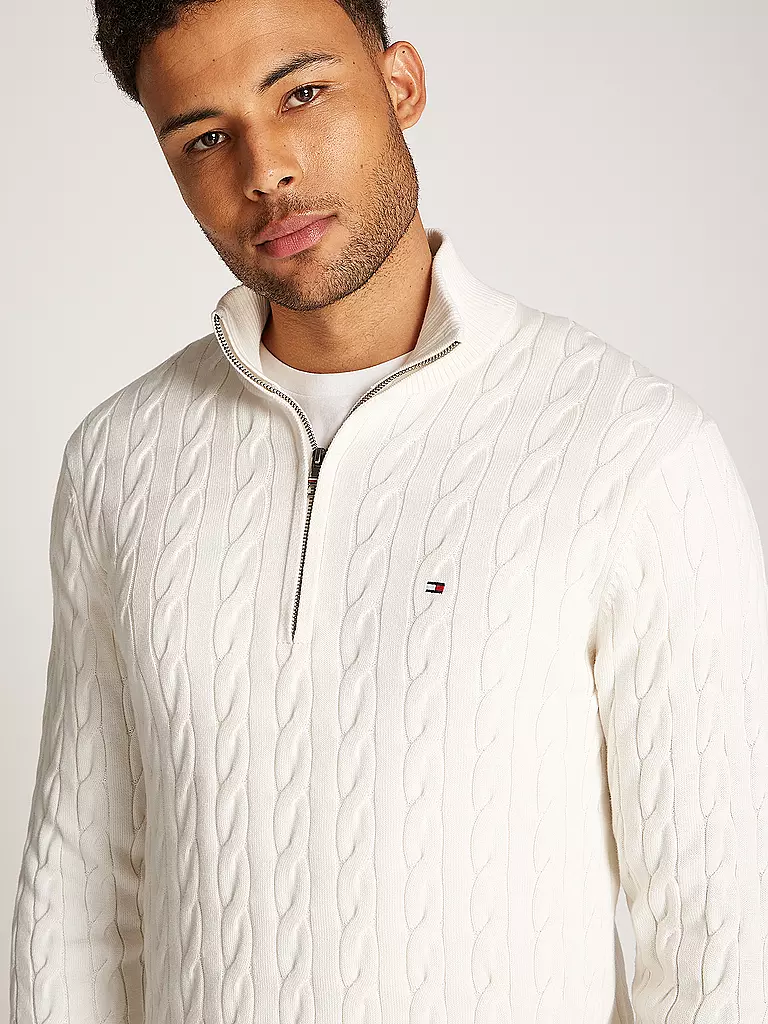 TOMMY HILFIGER | Troyer Pullover | grau