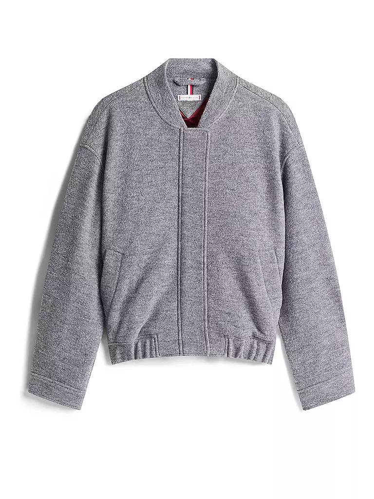 TOMMY HILFIGER | Wolljacke | hellgrau
