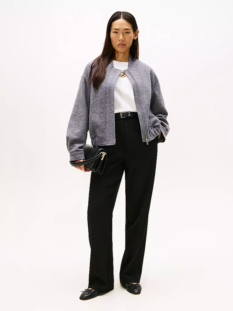TOMMY HILFIGER | Wolljacke | hellgrau