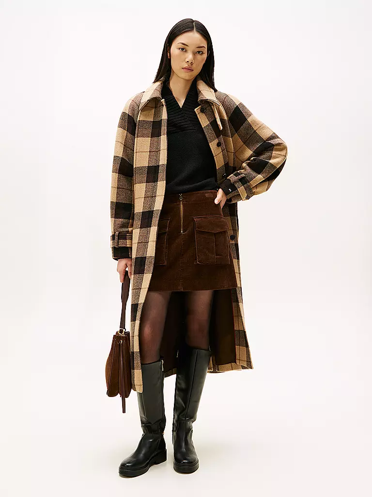 TOMMY HILFIGER | Wollmantel | braun