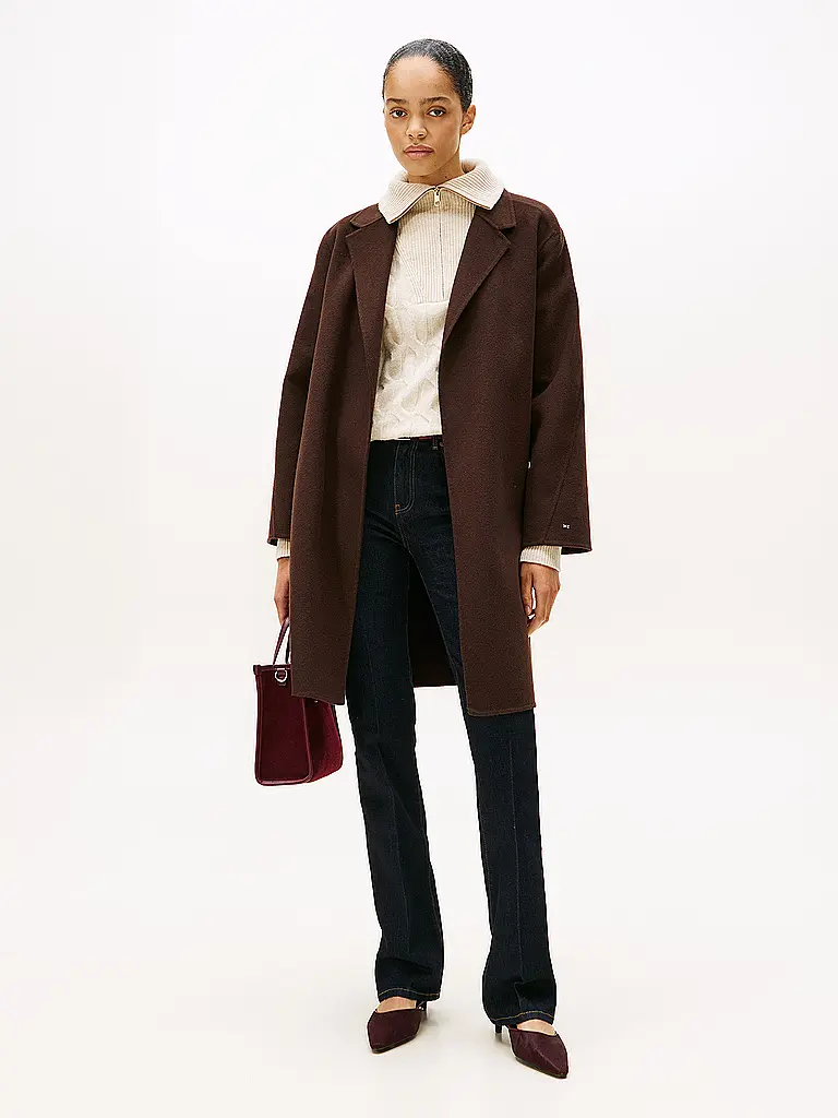 TOMMY HILFIGER | Wollmantel | braun
