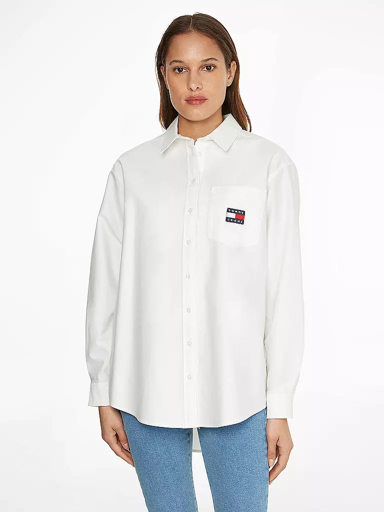 TOMMY JEANS | Bluse - Overshirt | weiss