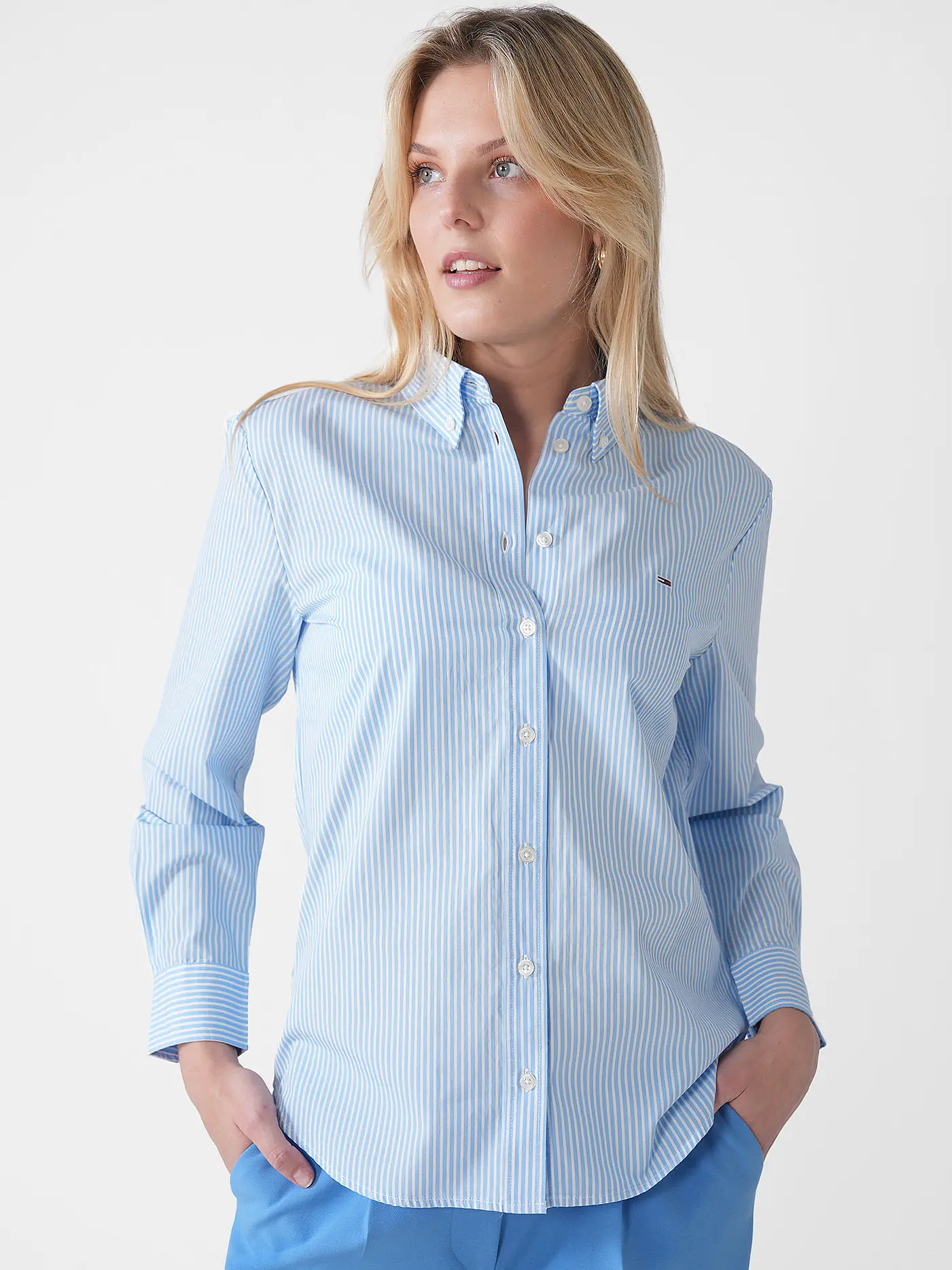 TOMMY JEANS | Bluse | hellblau