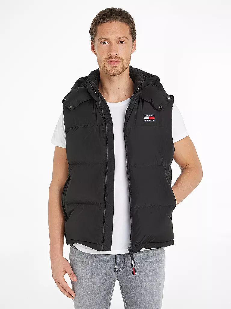 TOMMY JEANS | Daunensteppgilet ALASKA | schwarz