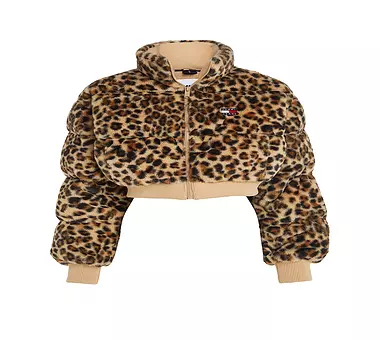 TOMMY JEANS Jacke in Felloptik Cropped Fit