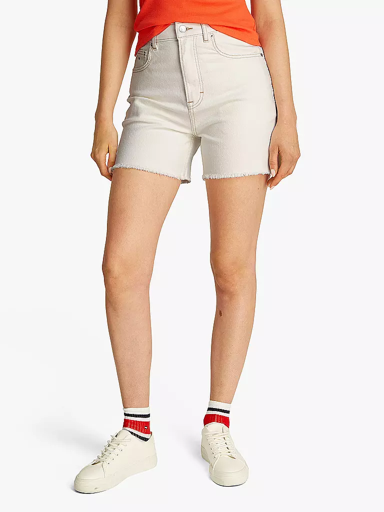 TOMMY JEANS | Jeansshorts Mom Fit | weiss