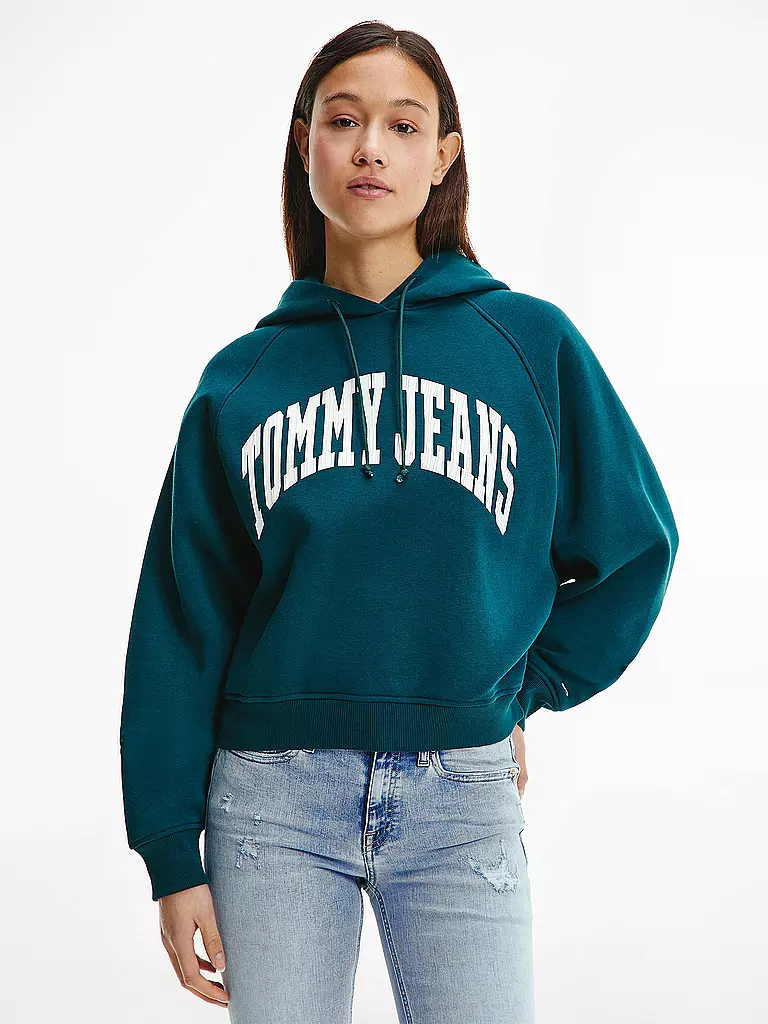 TOMMY JEANS | Kapuzensweater Hoodie  | dunkelgrün
