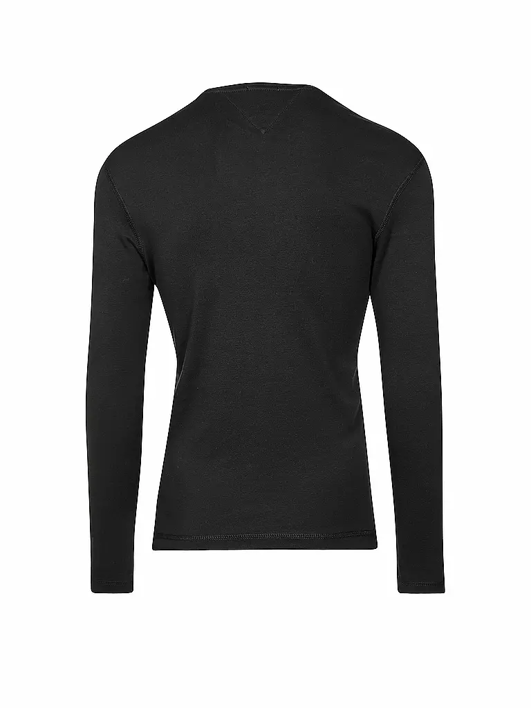 TOMMY JEANS | Langarmshirt  Slim Fit | schwarz