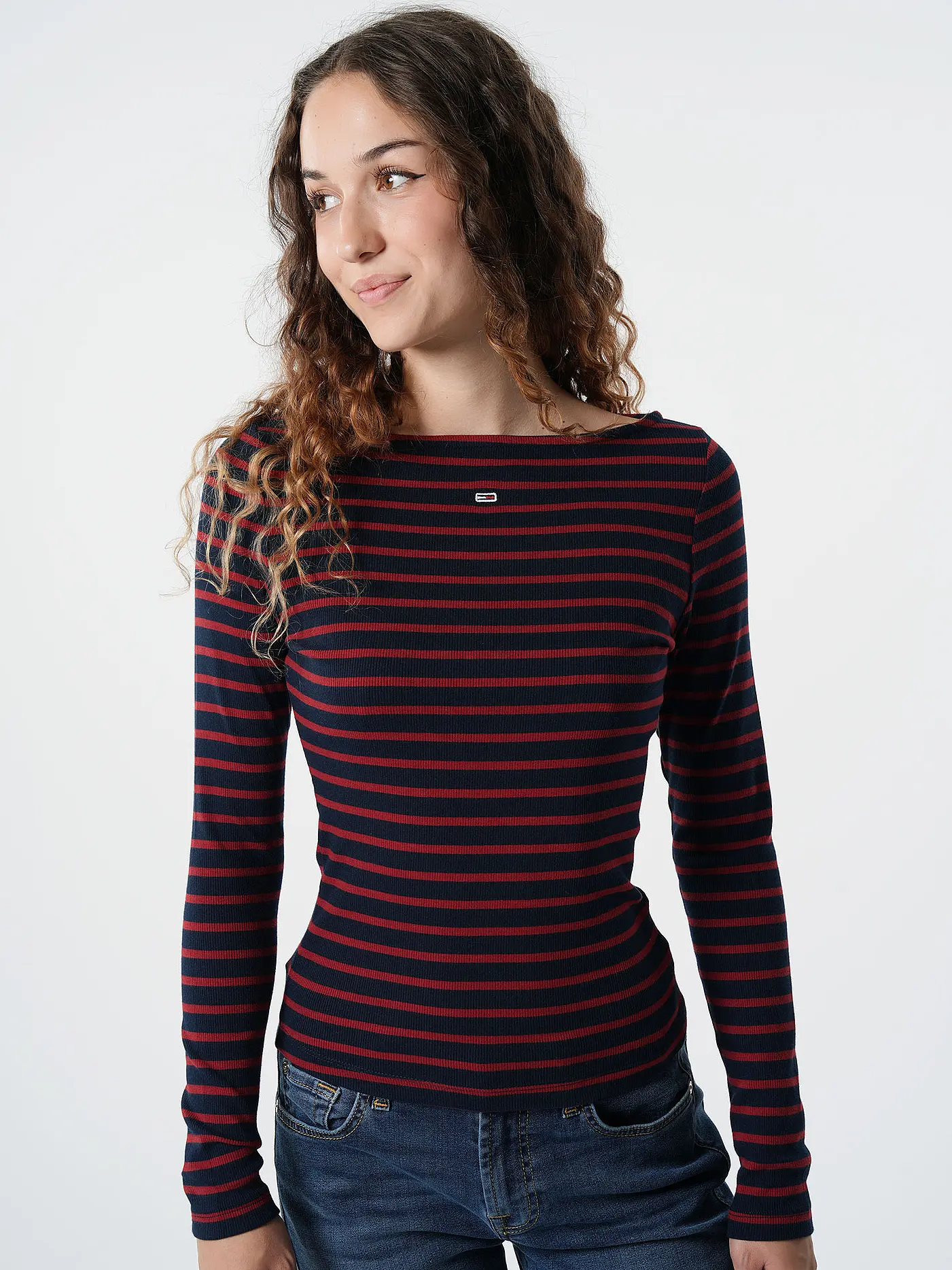 TOMMY JEANS | Langarmshirt | dunkelblau