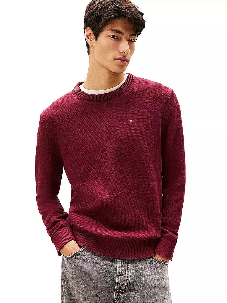 TOMMY JEANS | Pullover  | dunkelrot