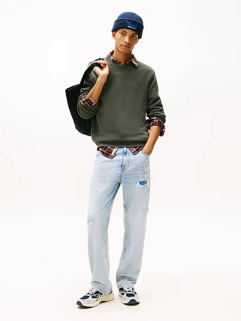 TOMMY JEANS | Pullover  | dunkelgrün